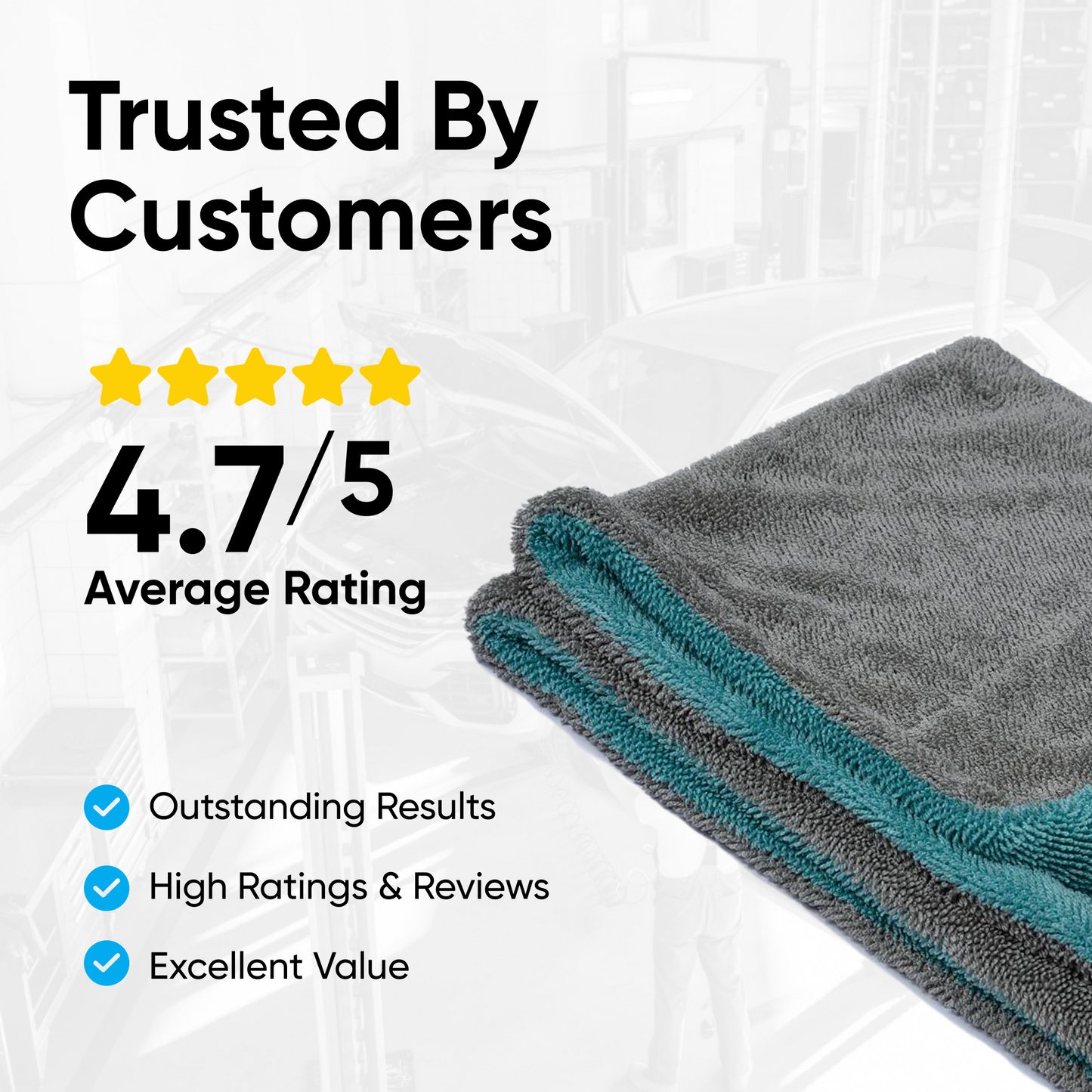 Microfiber Cloth For Car - Puremagic 1100 Gsm Twisted Loop Super Absorbent Towel