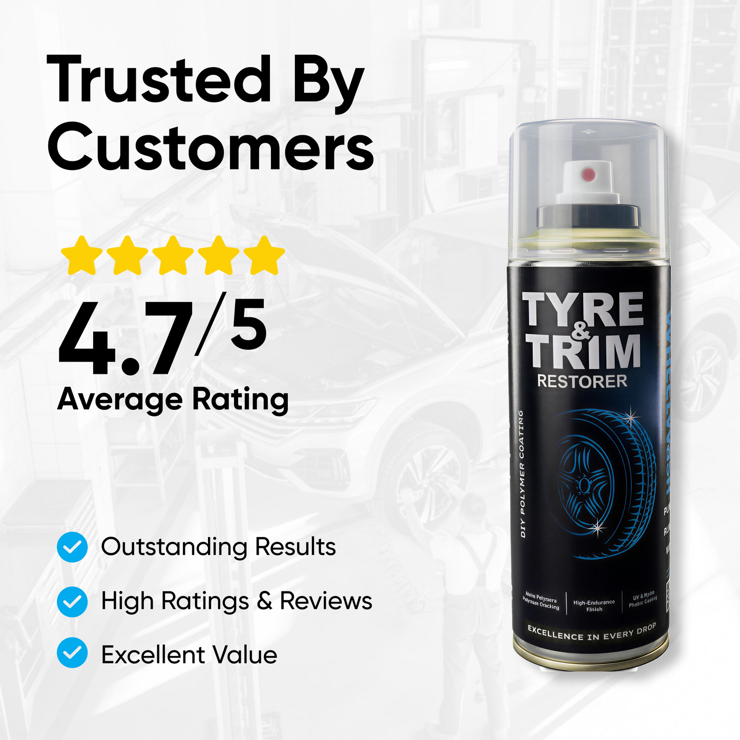 Tyre & Trim Restorer Spray Coating